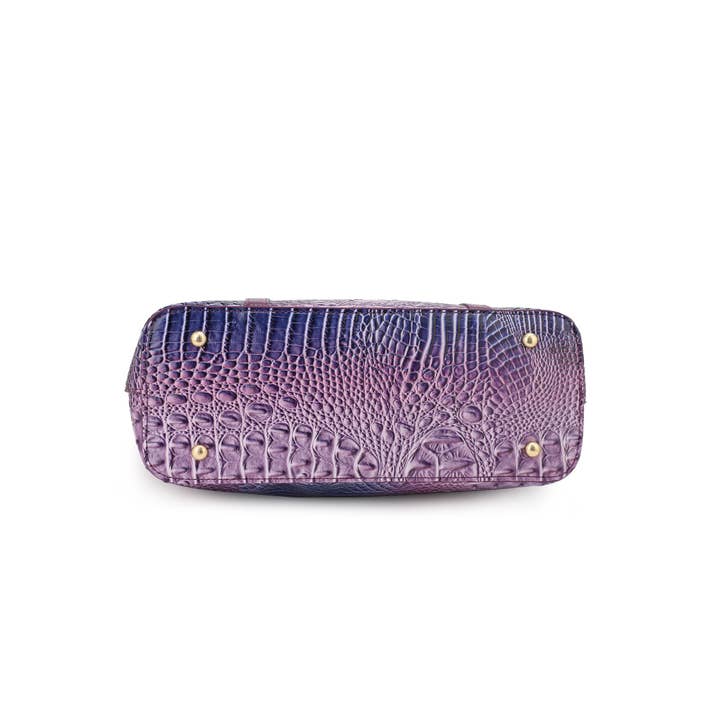 KAYLA+AVA - Wholesale Tote Bag - Women's - CELESTINE CROC EMBOSSED OMBRE 3 IN 1 TOTE SET7