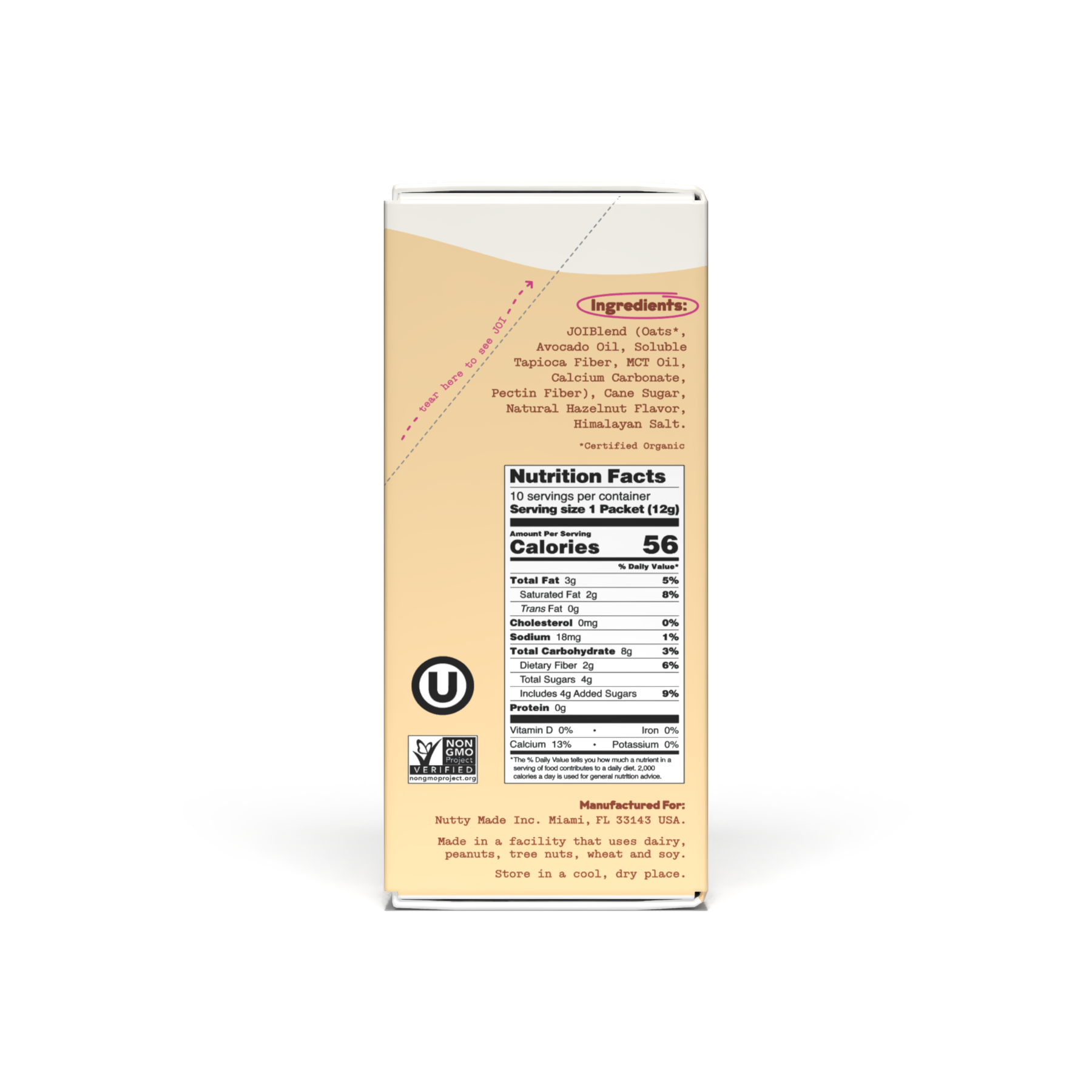 JOI - Wholesale Creamer - Oat Milk Creamer, Hazelnut - Singles4