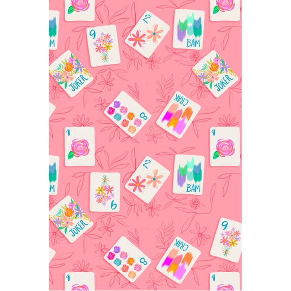 Torchon de cuisine Bonjour Mahjong double face pour la vente par KEVA