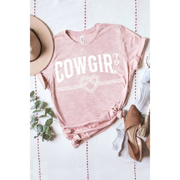 HRTandLUV - Wholesale Screen Printed T-Shirt - Women's - COWGIRL MINERAL GRAPHIC TEE