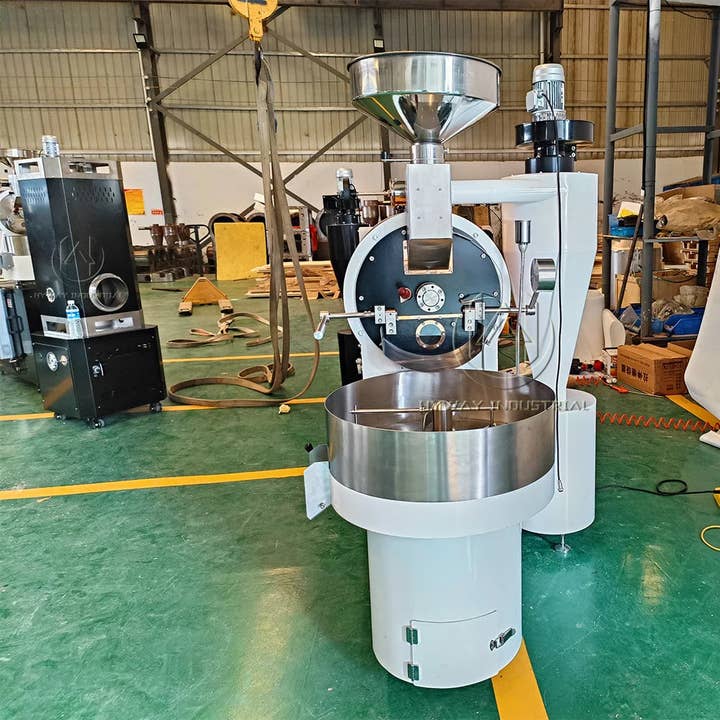 HW-3.5kg Gas Heating Double Drum Cast Iron Stainless Steel Hot air Heating Coffee Roasters Coffee Bean Coffee Roaster Machine for wholesale by Ivy Royal