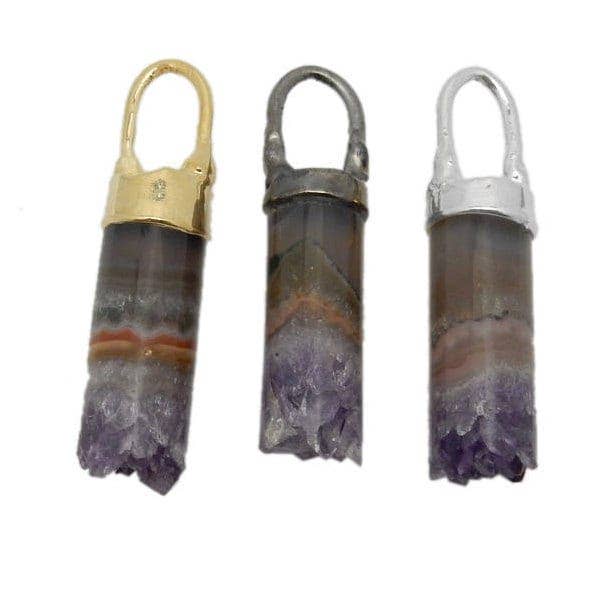 Amethyst-Kristallzylinder-Anhänger für den Großhandel von Jewelers Paradise