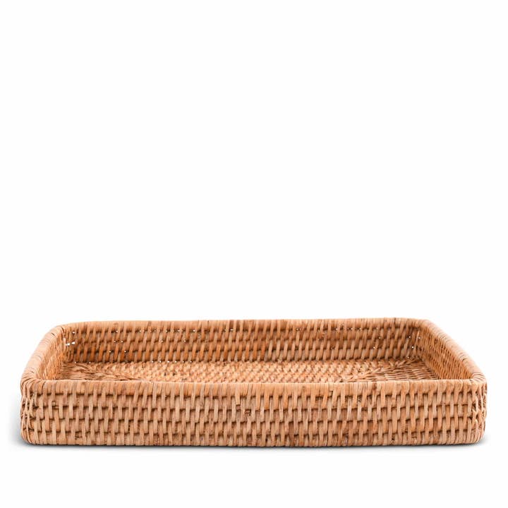 Vagabond House - Wholesale Decorative Tray - Catchall Tray Hand Woven Wicker Rattan4