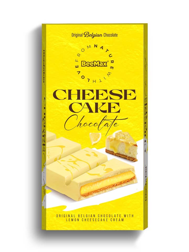 Beemax Belgian Chocolate with Lemon Cheesecake Cream Bar 7oz for wholesale by Beemax
