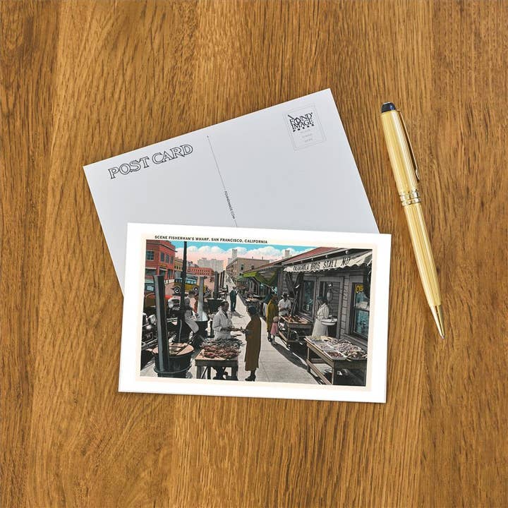 Found Image Press - Wholesale Postcard - Postcard SF-441 Fisherman's Wharf, Fishmongers1
