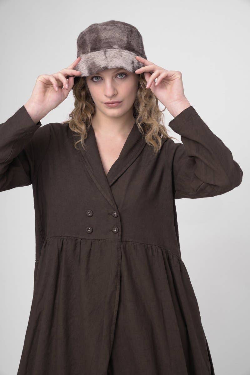 Baci & Amici Fashion - US Continental - Wholesale Dress - Women's - Cotton Linen Overcoat Dress5