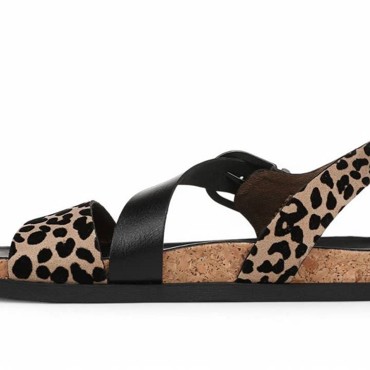 Blowfish Malibu Women's Leopard Brown Footbed Sandals - Lance for wholesale on Faire