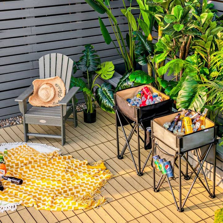 Hard Rock Health Stores - Wholesale Patio Table - 2 Pieces Folding Camping Tables with Large Capacity Storage Sink19