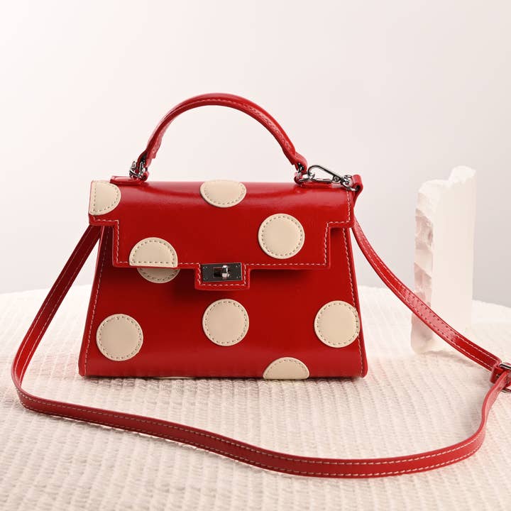 Red Polka Dots HandBag Crossbody Bag for wholesale by Sparkling Extras