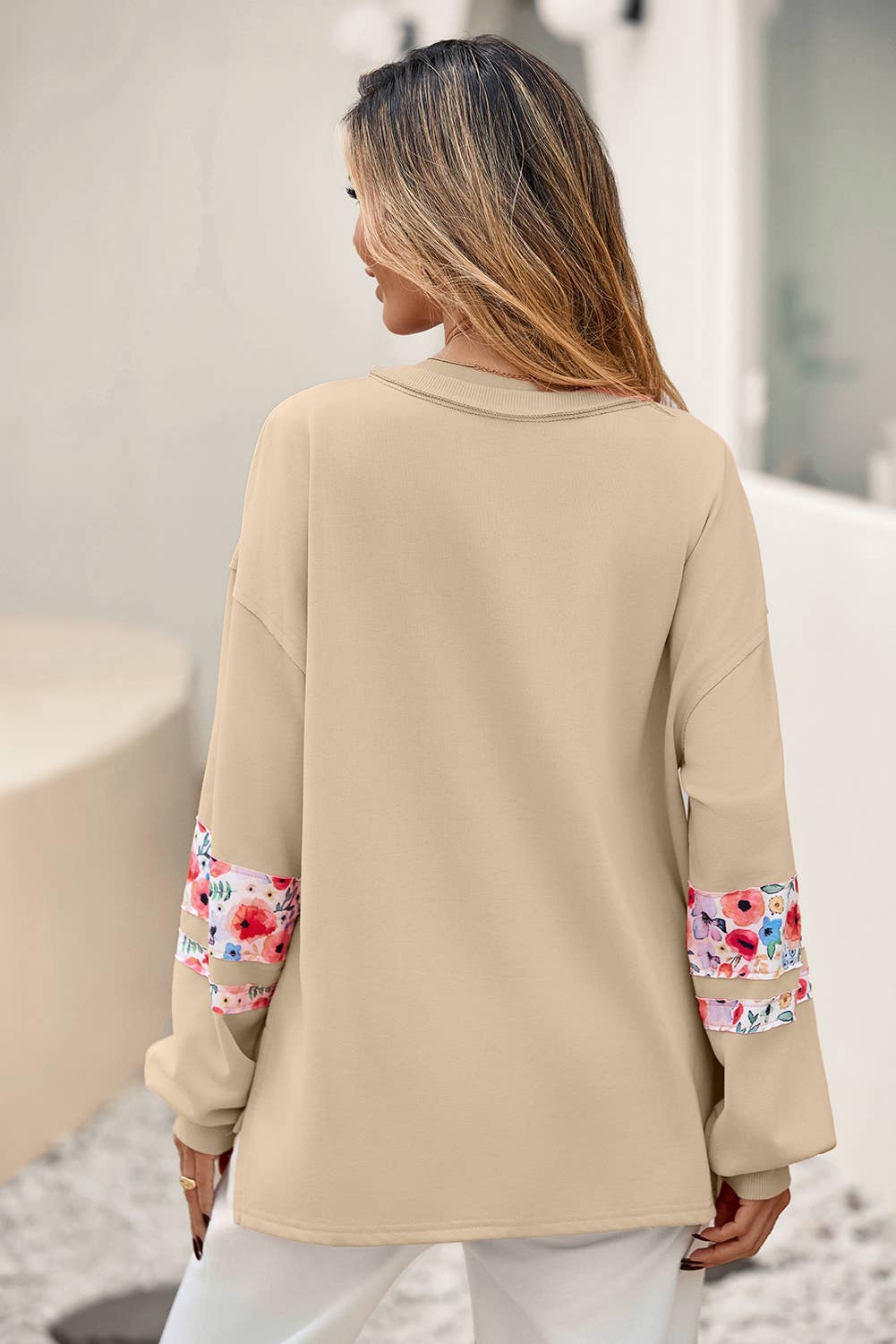 Little Daisy Closet - Wholesale Sweatshirt - Women's -  LDC Rose Floral Applique Pullover Sweatshirt| S-4X9