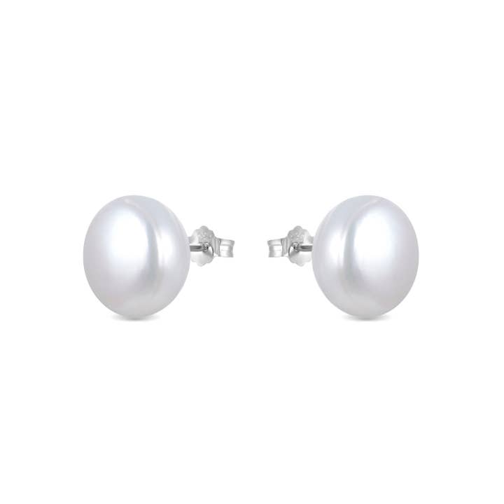 Luxenter - Wholesale Stud/Post Earrings - Pendientes de Plata de Ley 925 con Perla Blanca acabados en rodio - Básico1