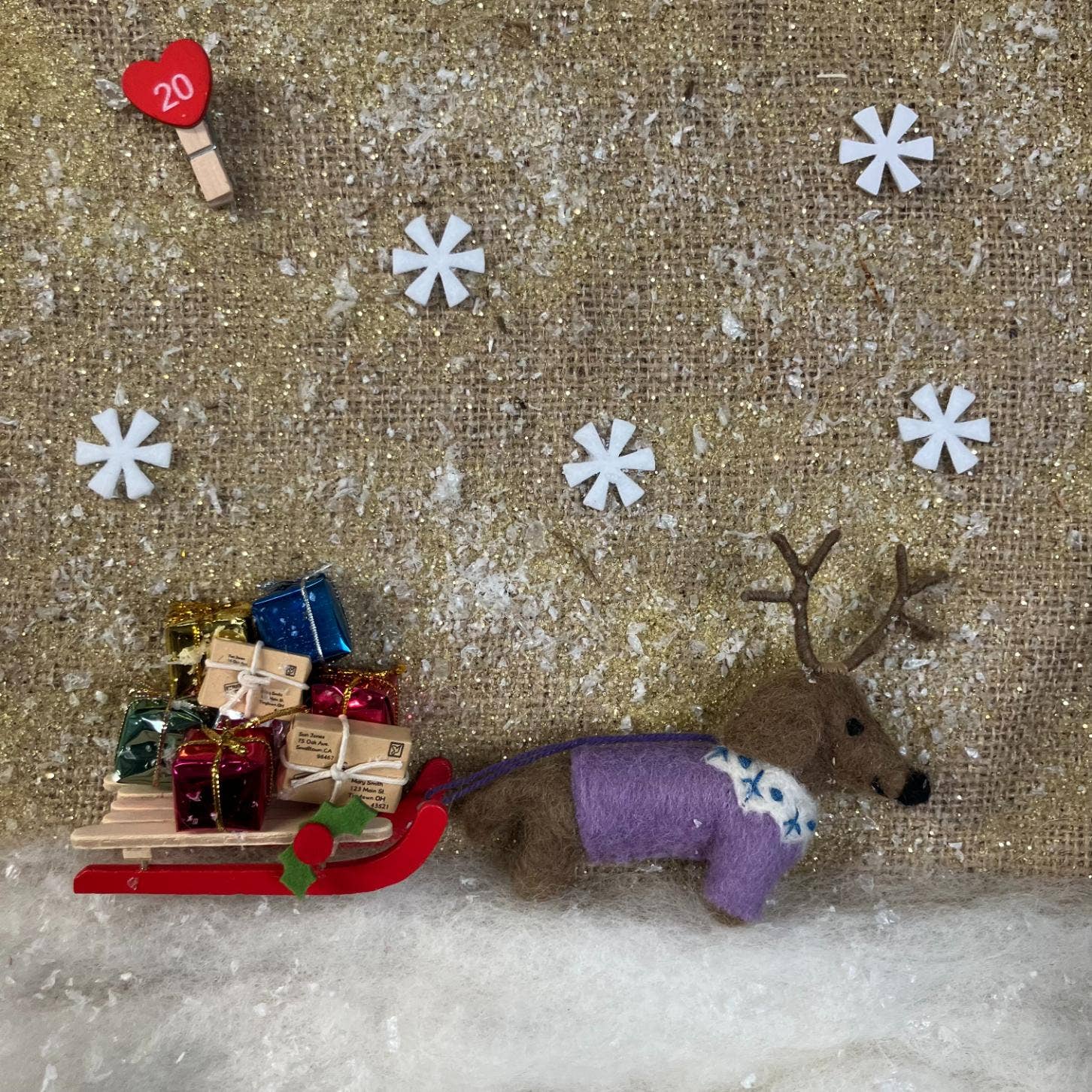 Felt So Good - Wholesale Ornament - Handmade Felt Rudy Dachshund Dog Christmas Decoration3