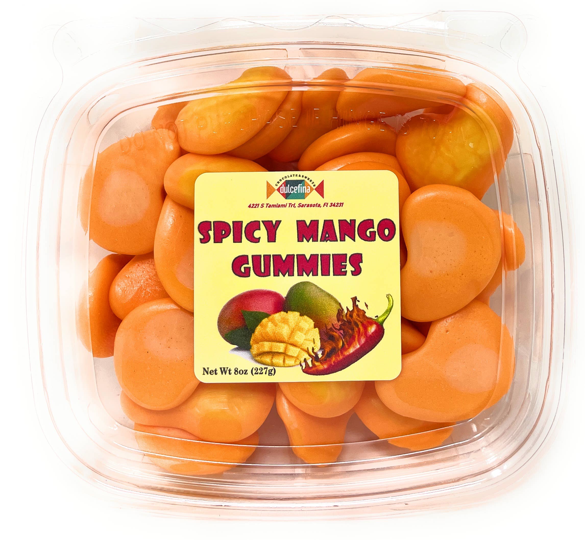Dulcefina Chocolate and Sweets - Wholesale Gummy - Spicy Mango Gummy 7oz Tub