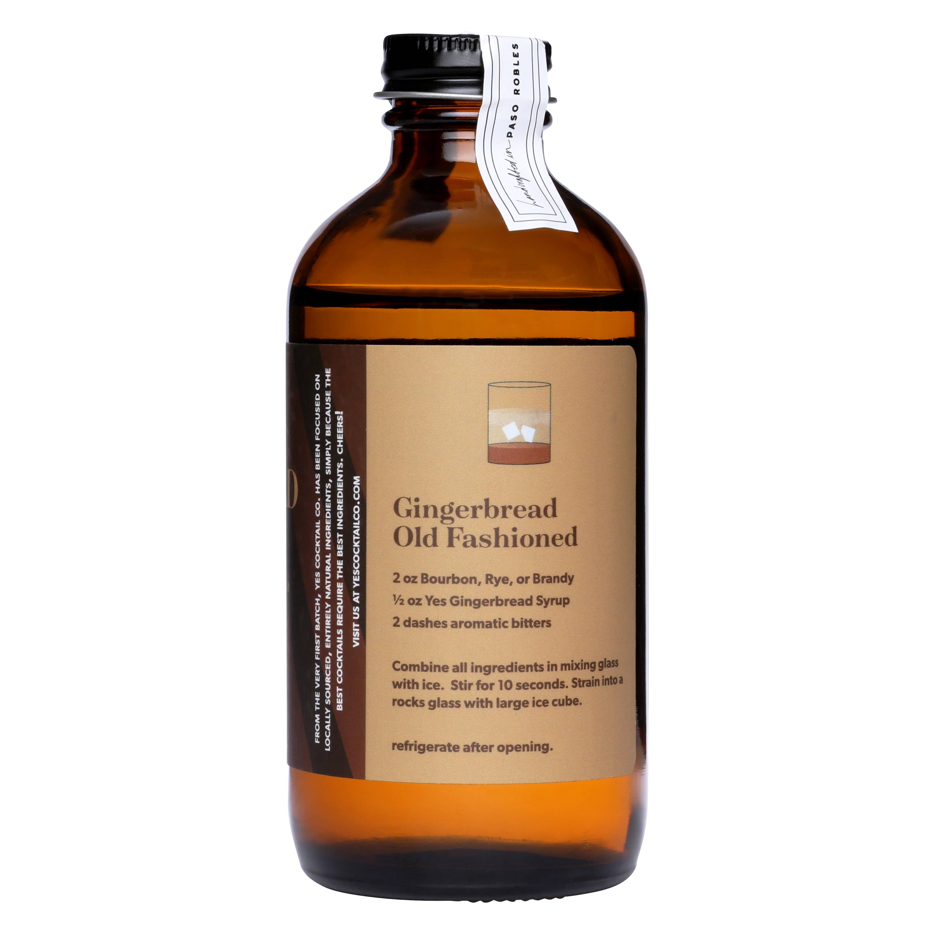 Yes Cocktail Co – wholesale Cocktail mix/syrup – Holiday Seasonal: Gingerbread Syrup1