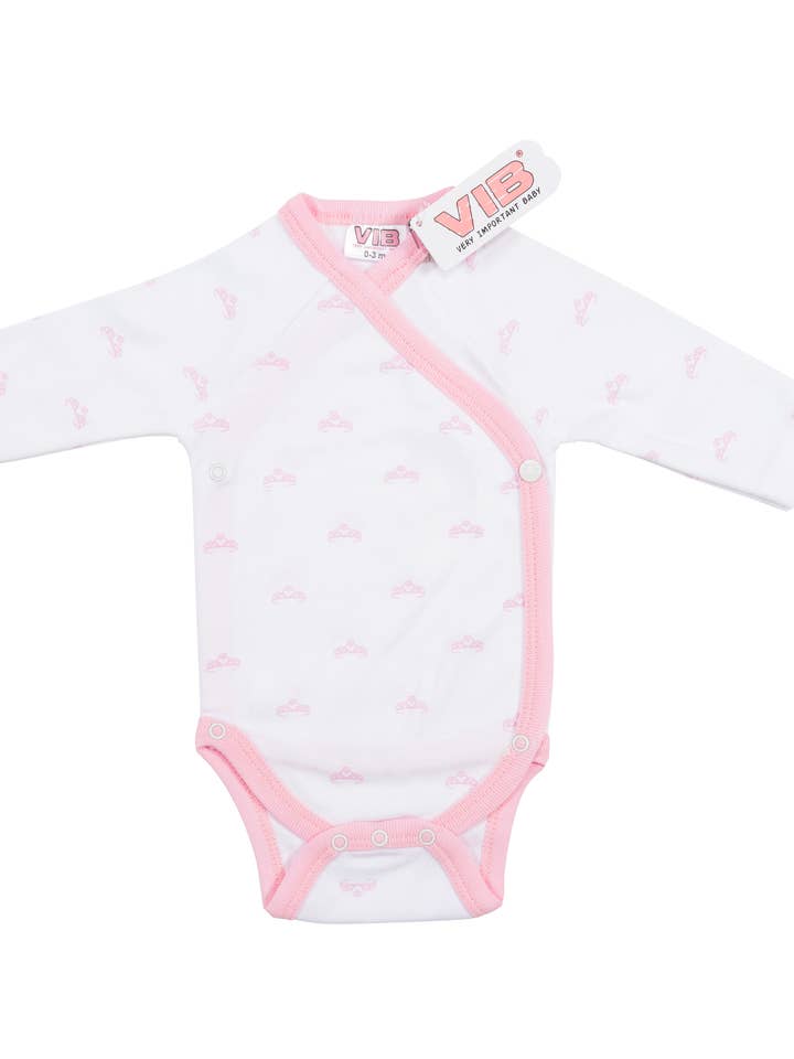 Tiara Tuta Tuta Tuta Stampa Bianco-Rosa per la vendita all'ingrosso da parte di Very Important Baby®