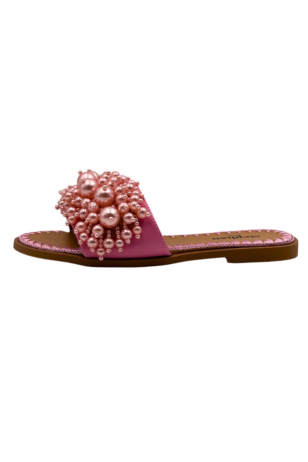 Nero Mule basse decorate con perle eleganti QQ-224 in vendita all'ingrosso su Faire6