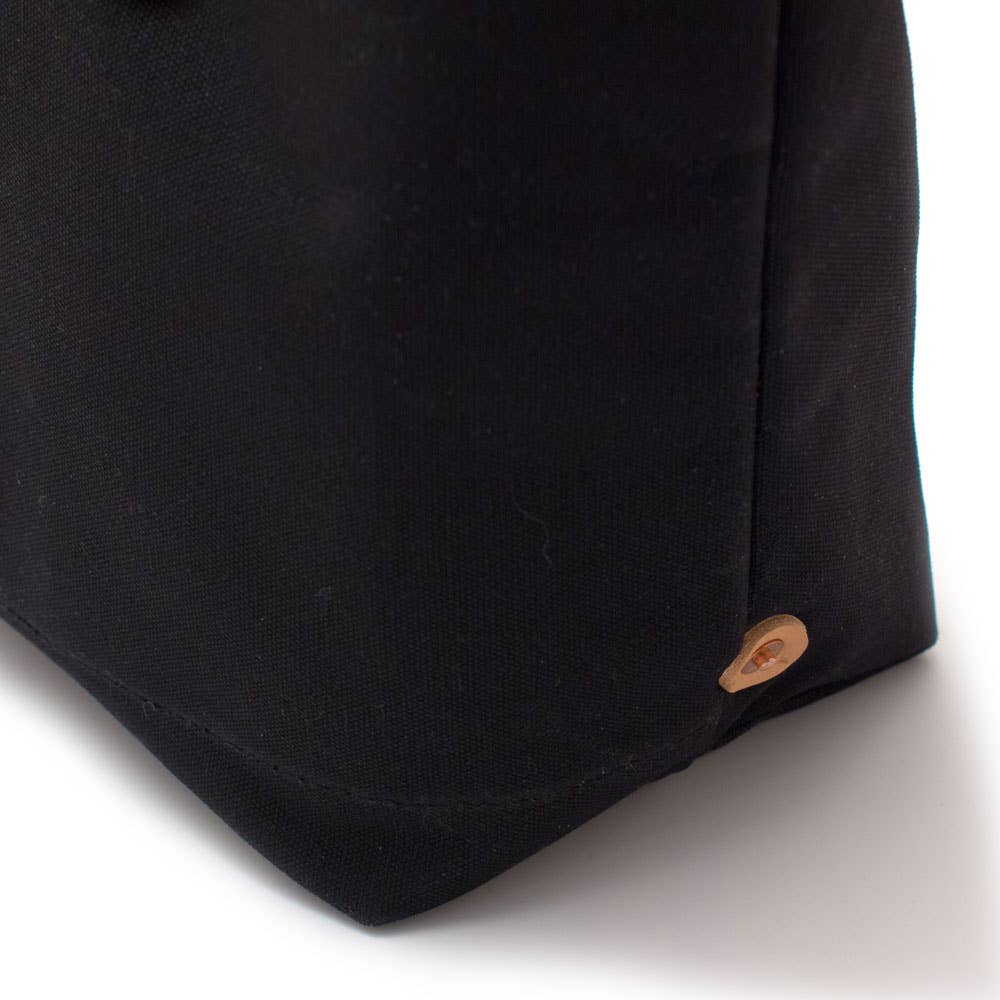 General Knot & Co. - Vendita all'ingrosso Borsa tote - Donna - Mini tote in tela cerata nera per tutto il giorno2