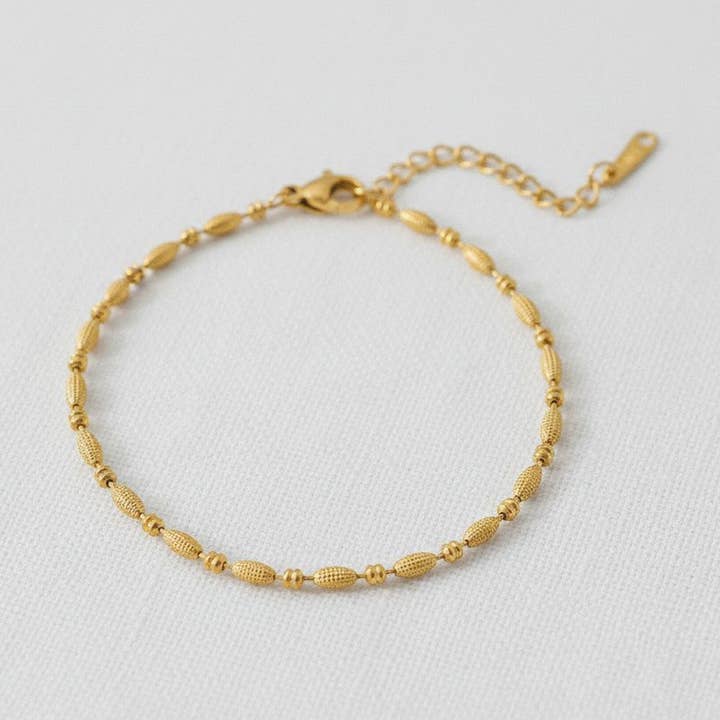 paperln - Wholesale Beaded Bracelet - Chic Oval Bead Bracelet with Elegant Design0