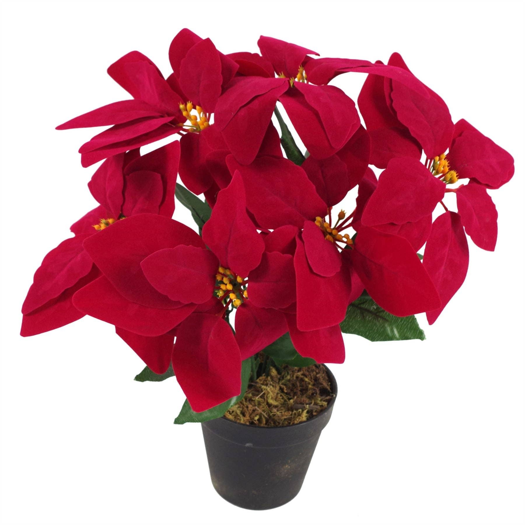 Leaf Design UK LTD - Wholesale Artificial Flowers - Poinsettias Gold Curve Large Metal Planter Artificial2