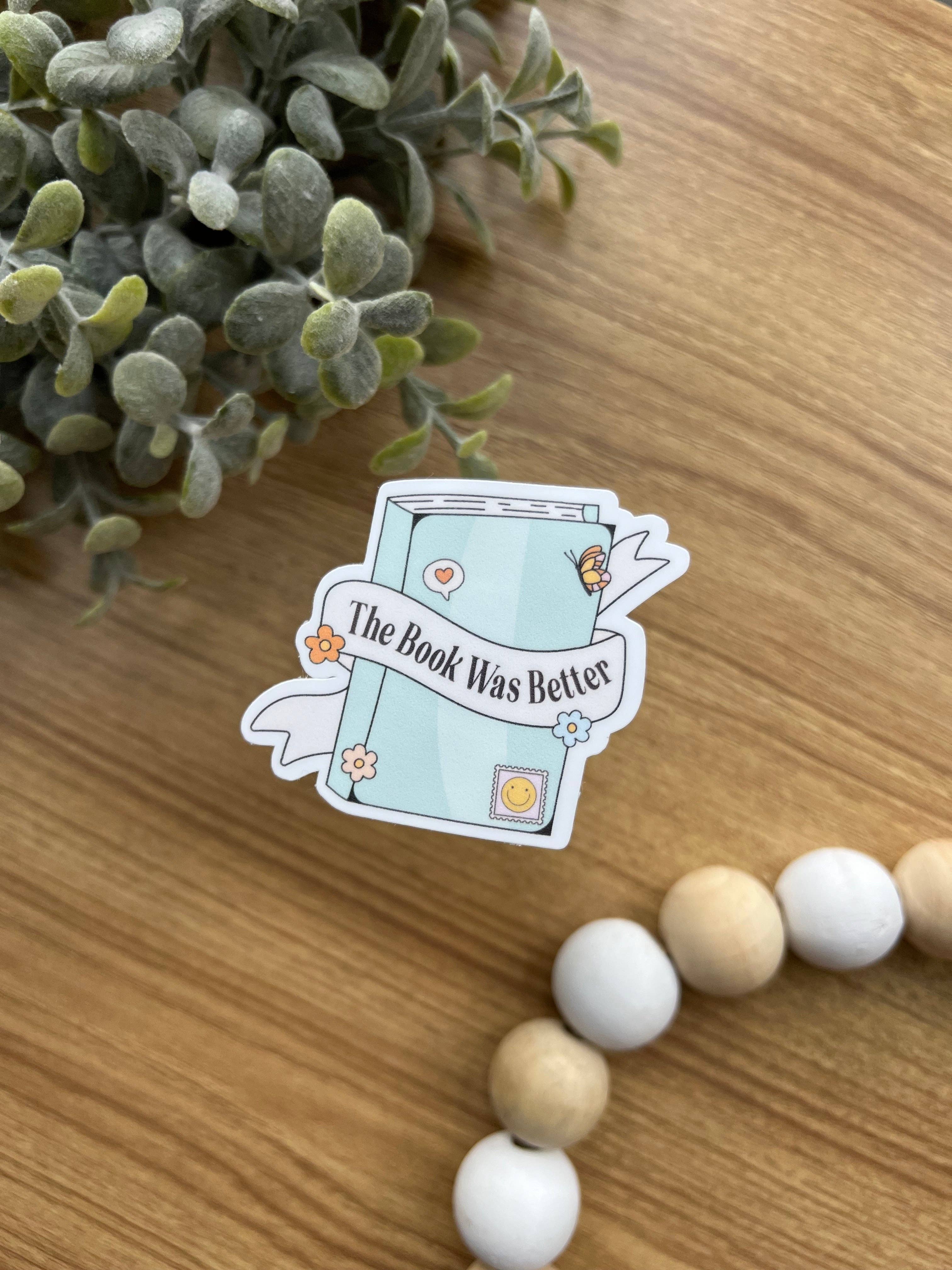 The Cozy Peach Co - Vendita all'ingrosso Adesivo - Adesivo «Il libro era meglio», blu