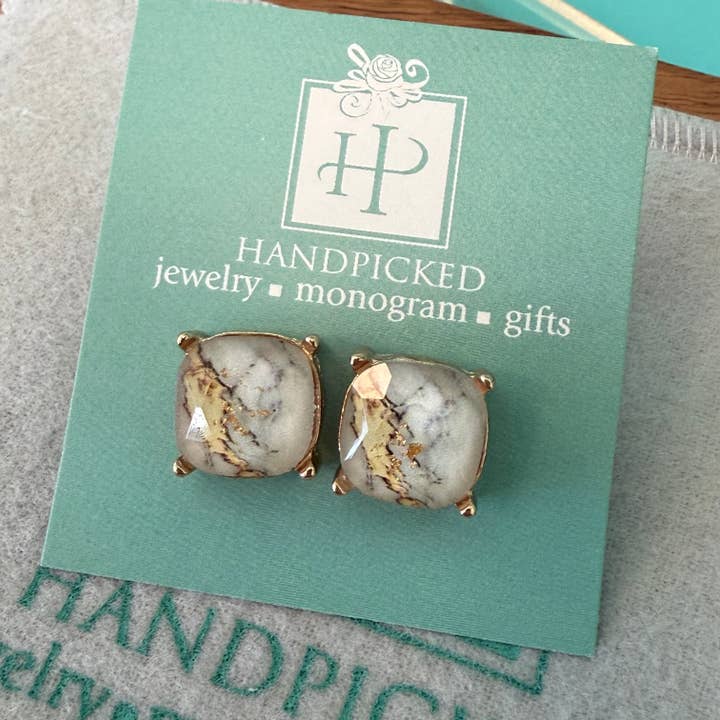 Marbled Epoxy Post Earrings for wholesale by HandPicked