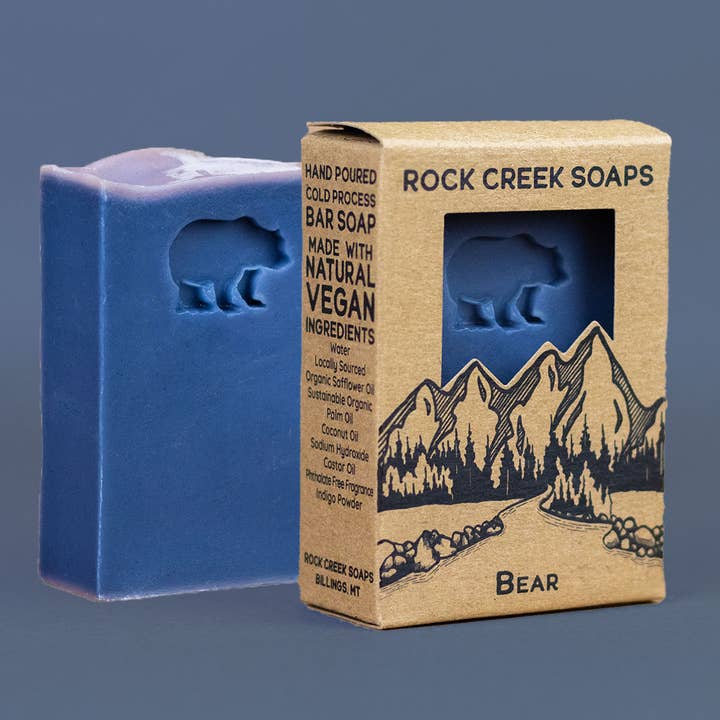 Rock Creek Soaps - Wholesale Bar Soap - Bear Bar Soap: Huckleberry