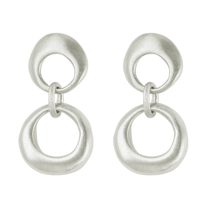 Orecchini a doppio cerchio in argento o vermeil per la vendita all'ingrosso da parte di Philippa Roberts