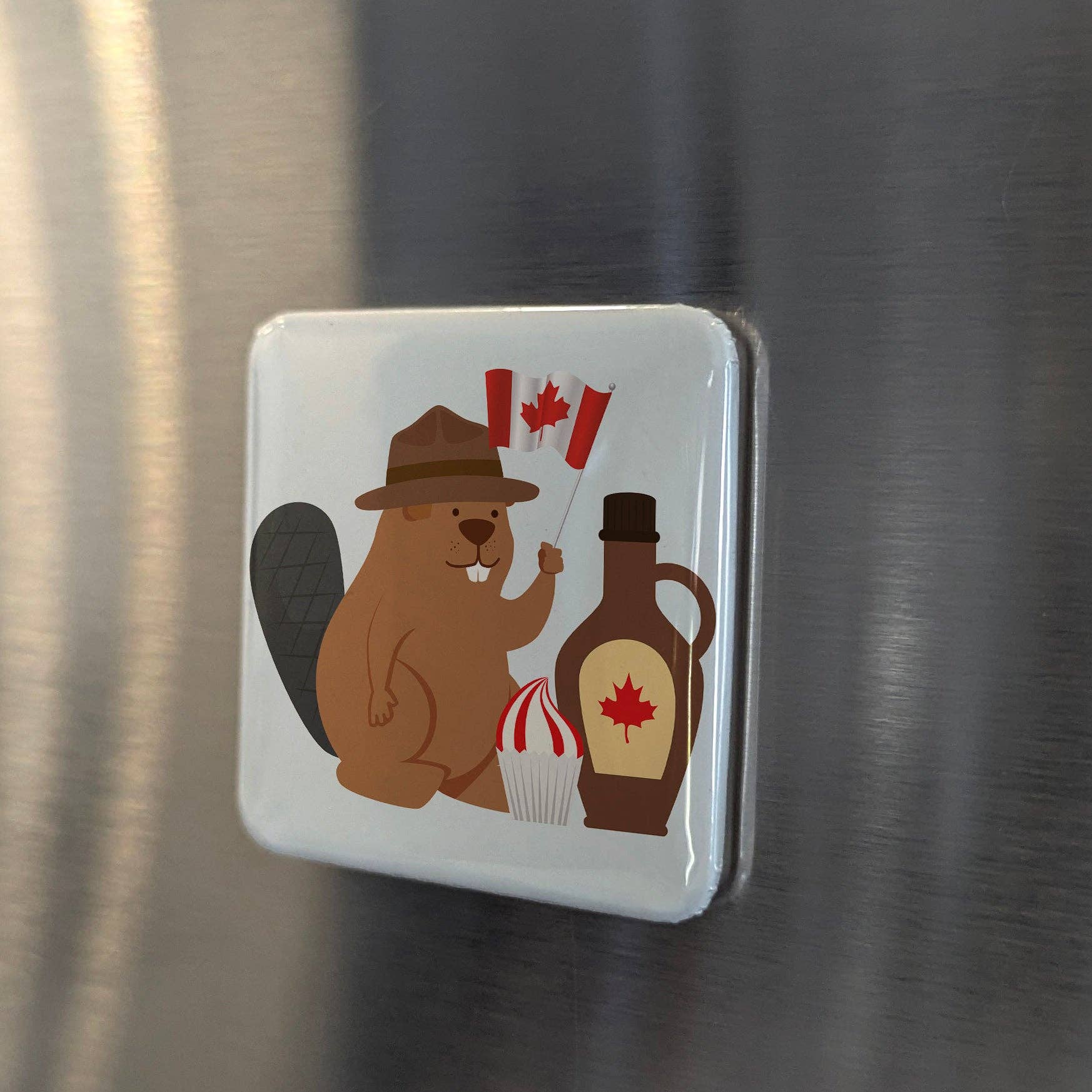 PhiloPerse - Wholesale Magnet - Beaver with Maple Syrup Fridge Magnet1