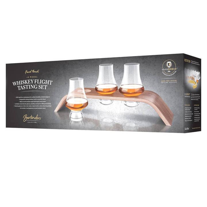 Original Products UK/EU - Wholesale Cocktail/Liquor Glass - Final Touch 4 Piece Whisky Flight Tasting Set