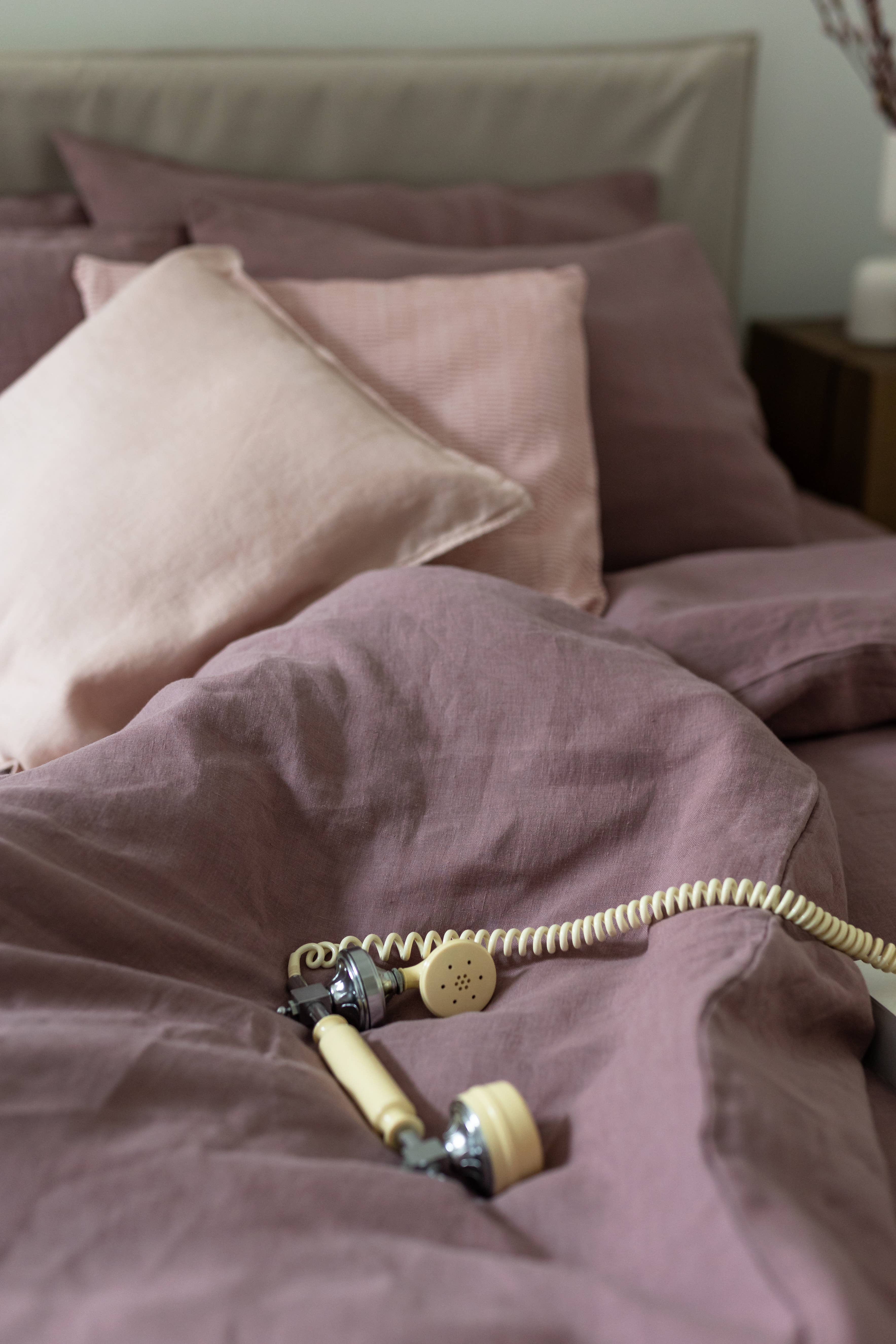 Linen Spells - Wholesale Bedding pillowcase/sham - Woodrose Washed Linen Pillowcase1