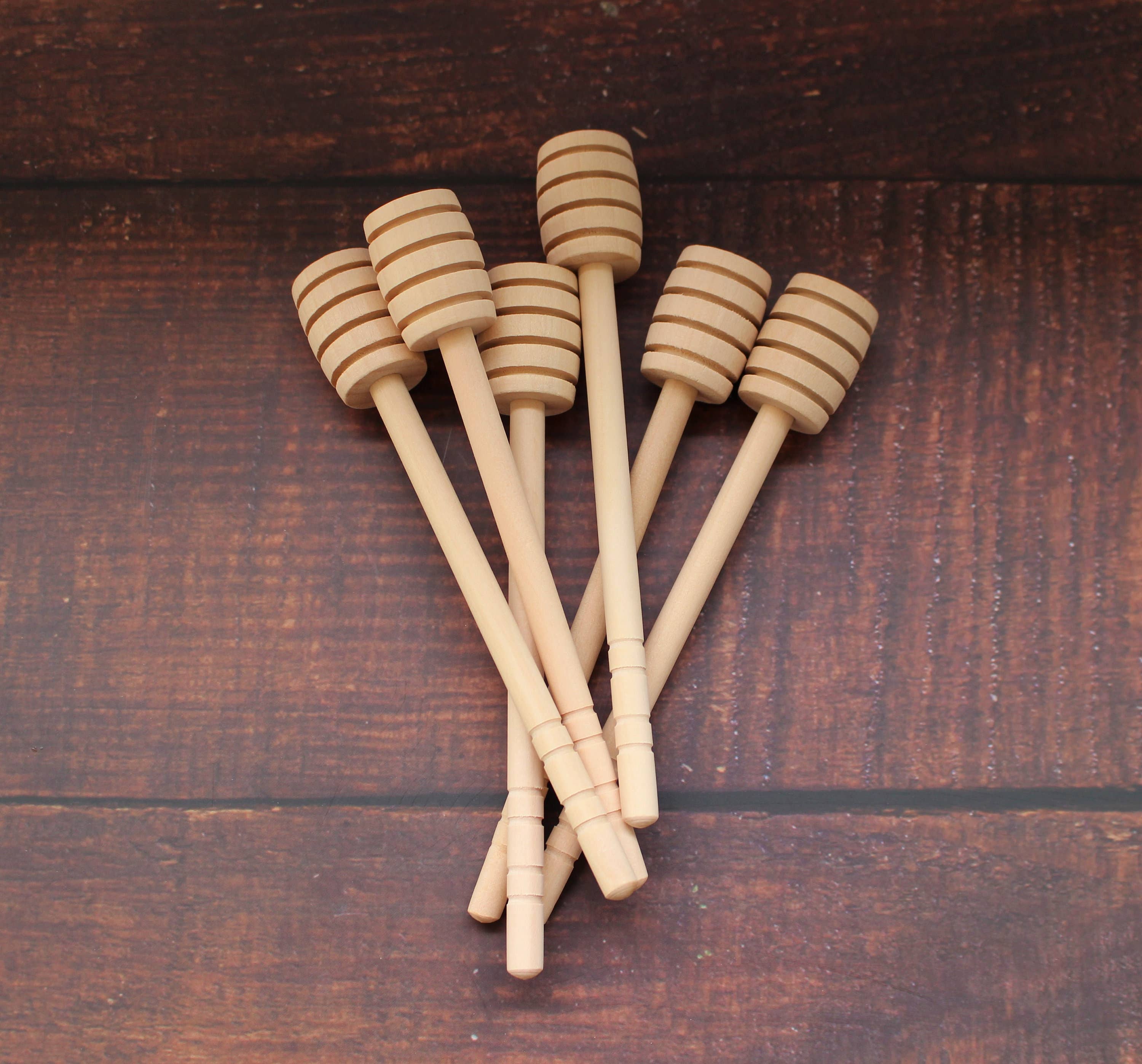 Happy Honey Bee Co. - Wholesale Honey Dipper - 6" Wood Honey Dipper2