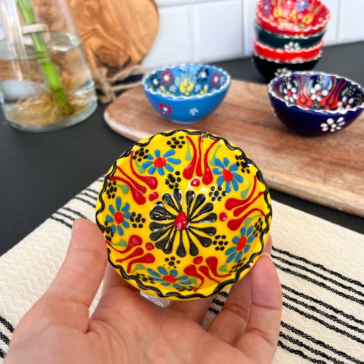 Umays Boho - Wholesale Bowl - Handpainted Ceramic Bowls, Small Tapas Bowls, Trinket Dishes9