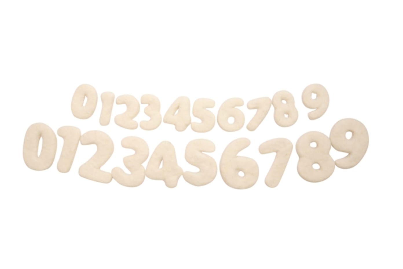 The Felt Pod - Wholesale Craft Supplies - Felt Numbers 0-9 Multiple Colors 2