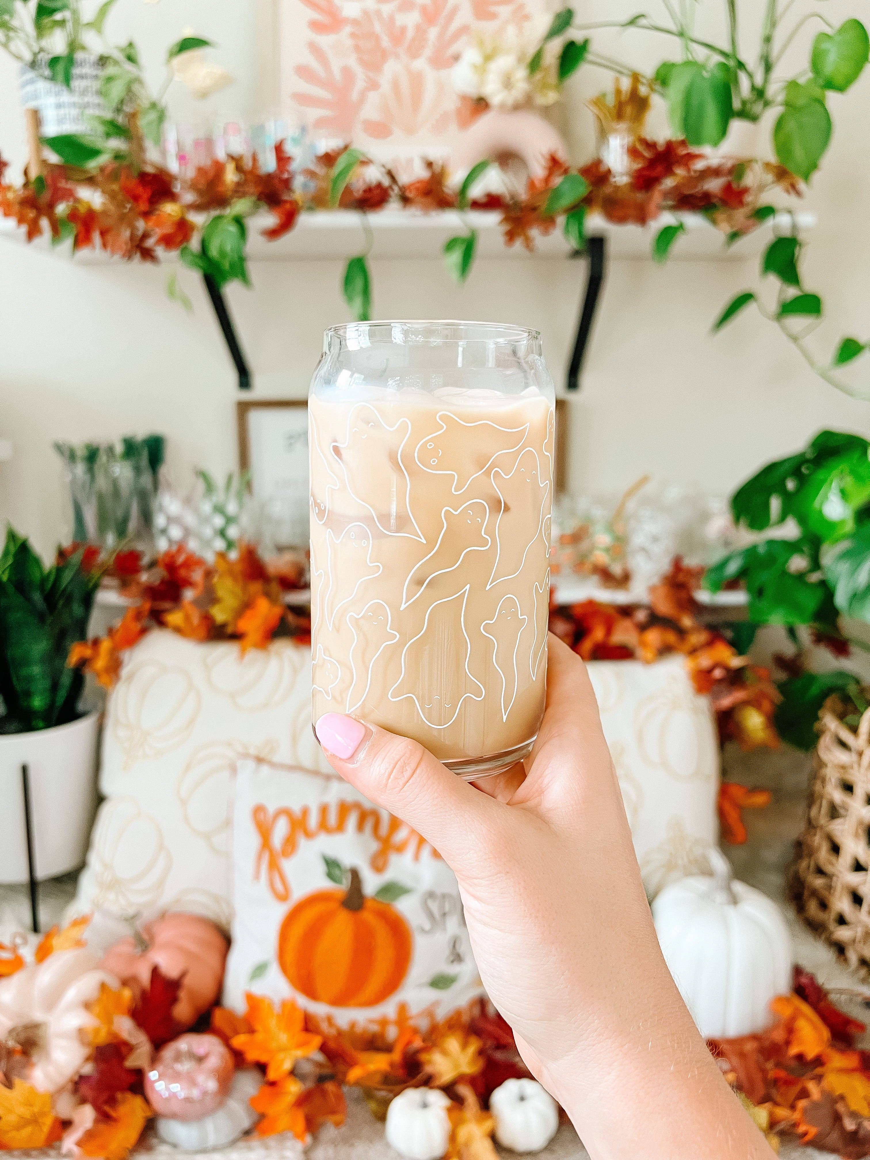 Hart and Flora Shop - Wholesale Drinking Glass/Cup - 16oz Ghost Iced Coffee Beer Can Glass1