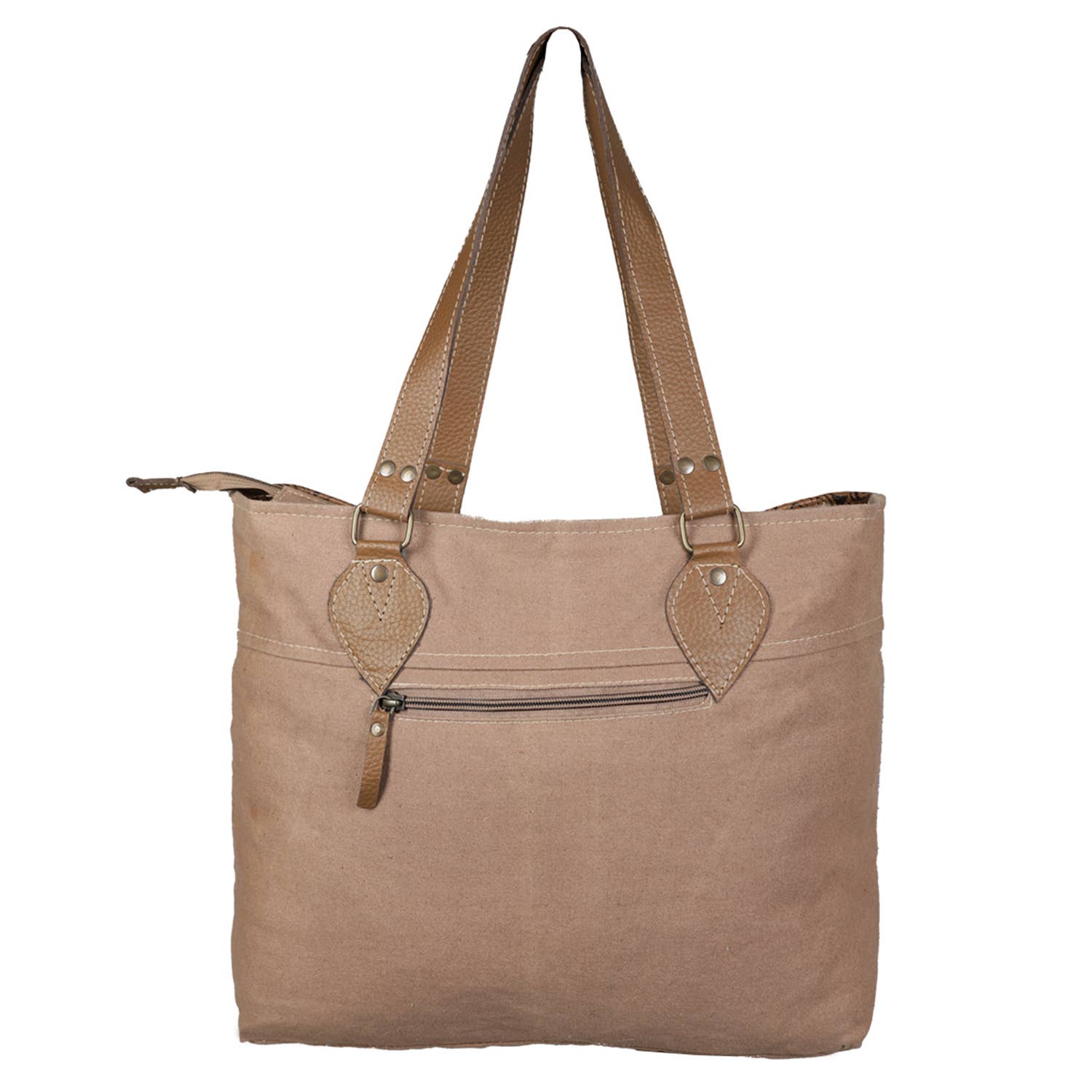 Hopofly Bags - Wholesale Tote Bag - Women's - Canvas & Leather Women's Fany Tote Bag3