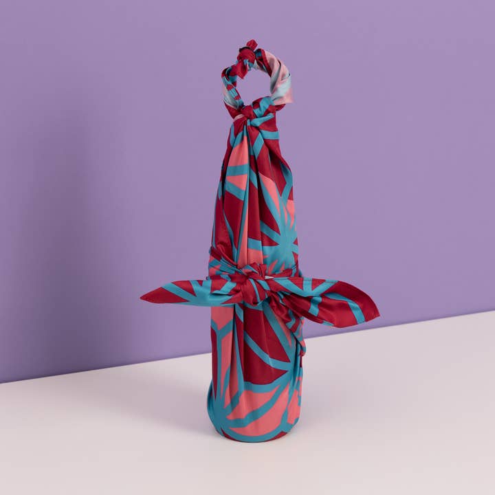 Keiko Furoshiki - Wholesale Flat wrap - Furoshiki Reusable Japanese Fabric Gift Wrap Pink Asanoha1