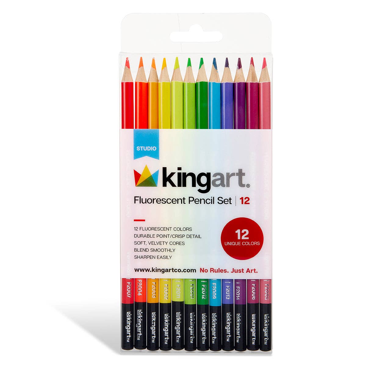 KINGART – wholesale Coloured pencil – Colored Pencils 12 Neon Colors6