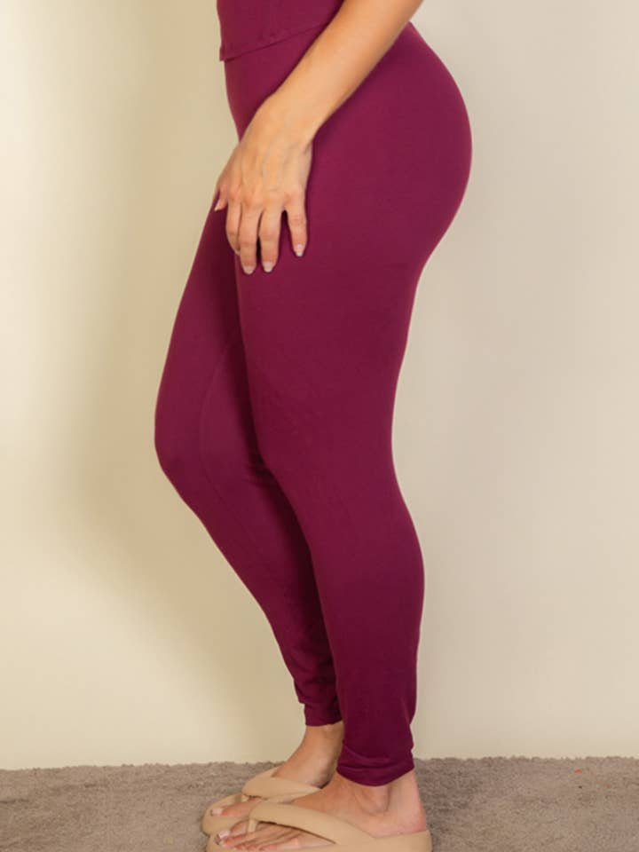 CAPELLA APPAREL - Wholesale Athletic/Lounge Leggings - Women's - Plus Basic Solid Leggings
