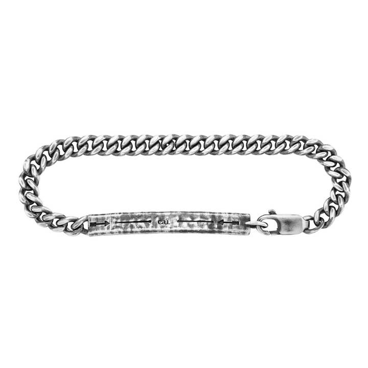 Bracciale a forma di freccia in argento 925/- ossidato, 21 cm per la vendita all'ingrosso da parte di caï