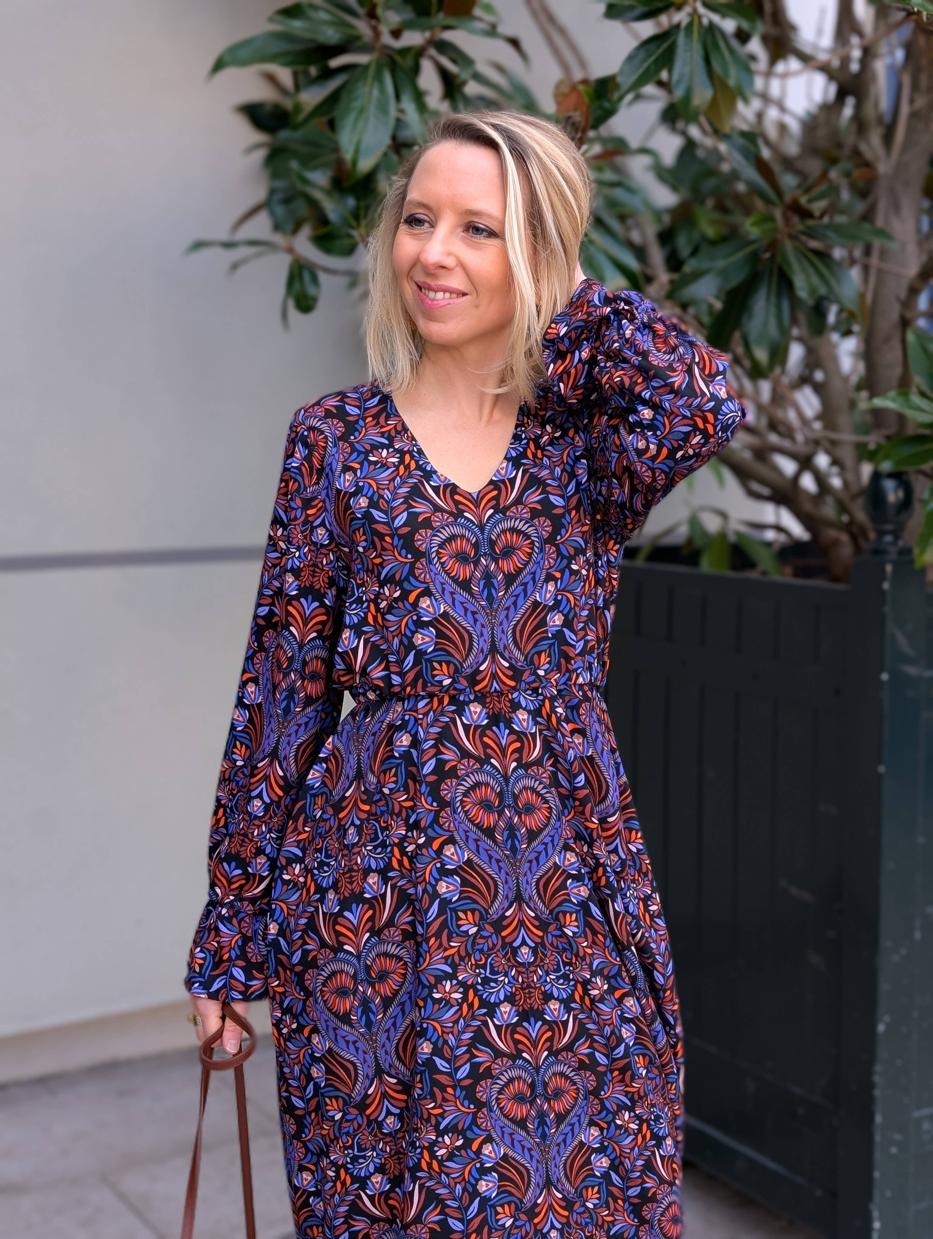 MY DRESS MADE - Wholesale Blouse - Women's - Olivia viscose crepe fabric - Printed in France10