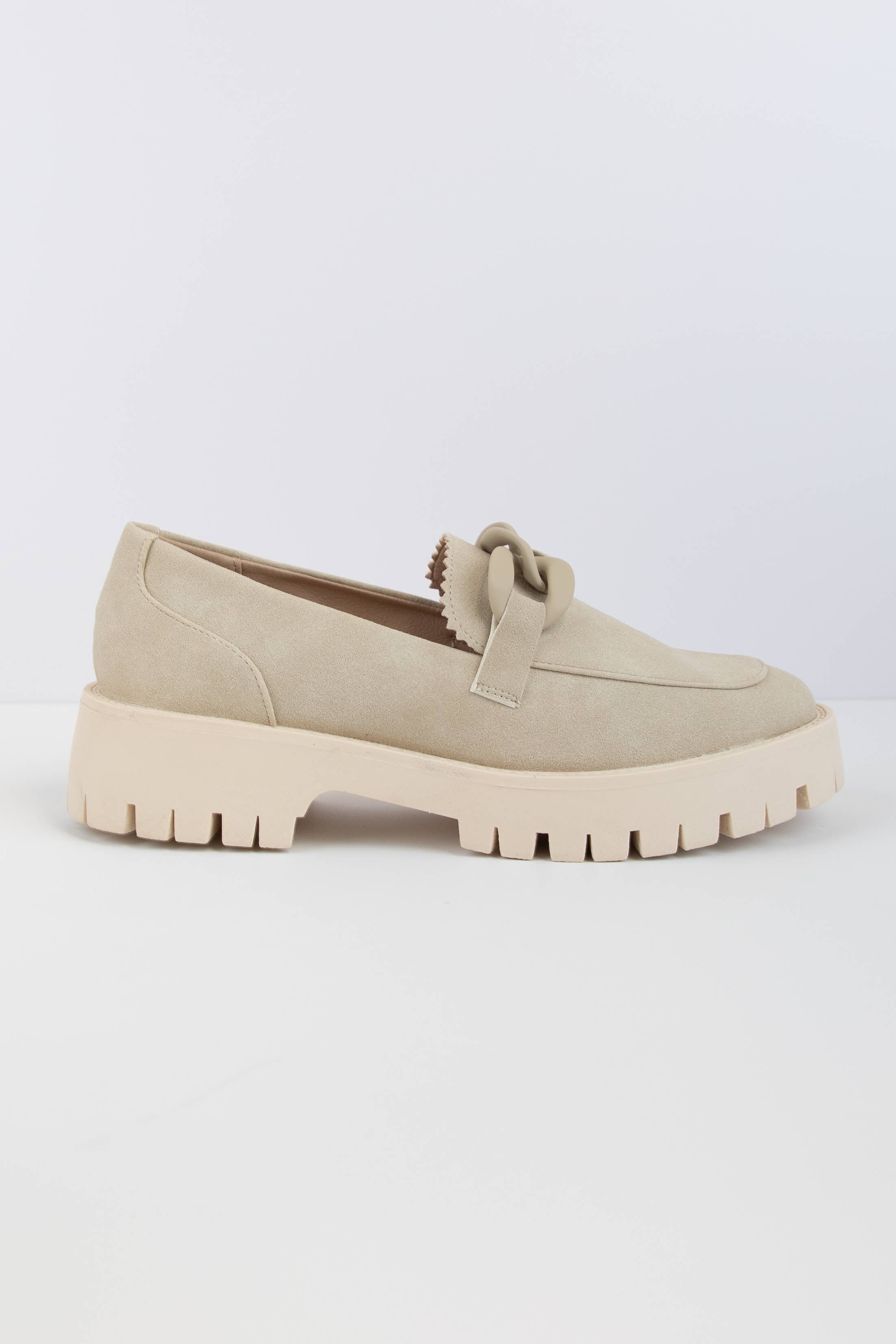 CCOCCI - Wholesale Loafers - Women's - MADISON MATTE FINISHED CHUNKY CHAIN DETAIL LUG SOLE LOAFER21