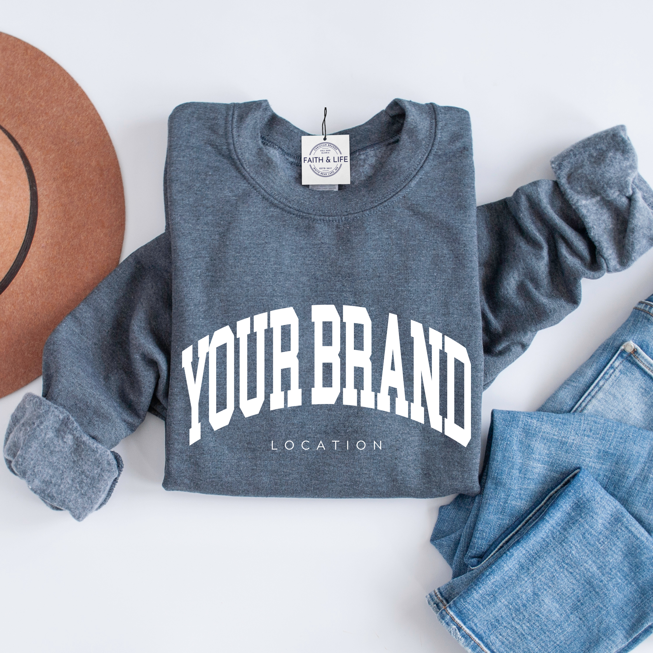 Faith & Life Christian Brands - Wholesale Graphic Sweatshirt - Women's - Custom Pilates Studio Personalized Crewneck Sweatshirt4