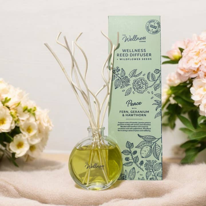 Fern, Geranium & Hawthorn - Peace Wellness Diffuser for wholesale by Potters Crouch Candles