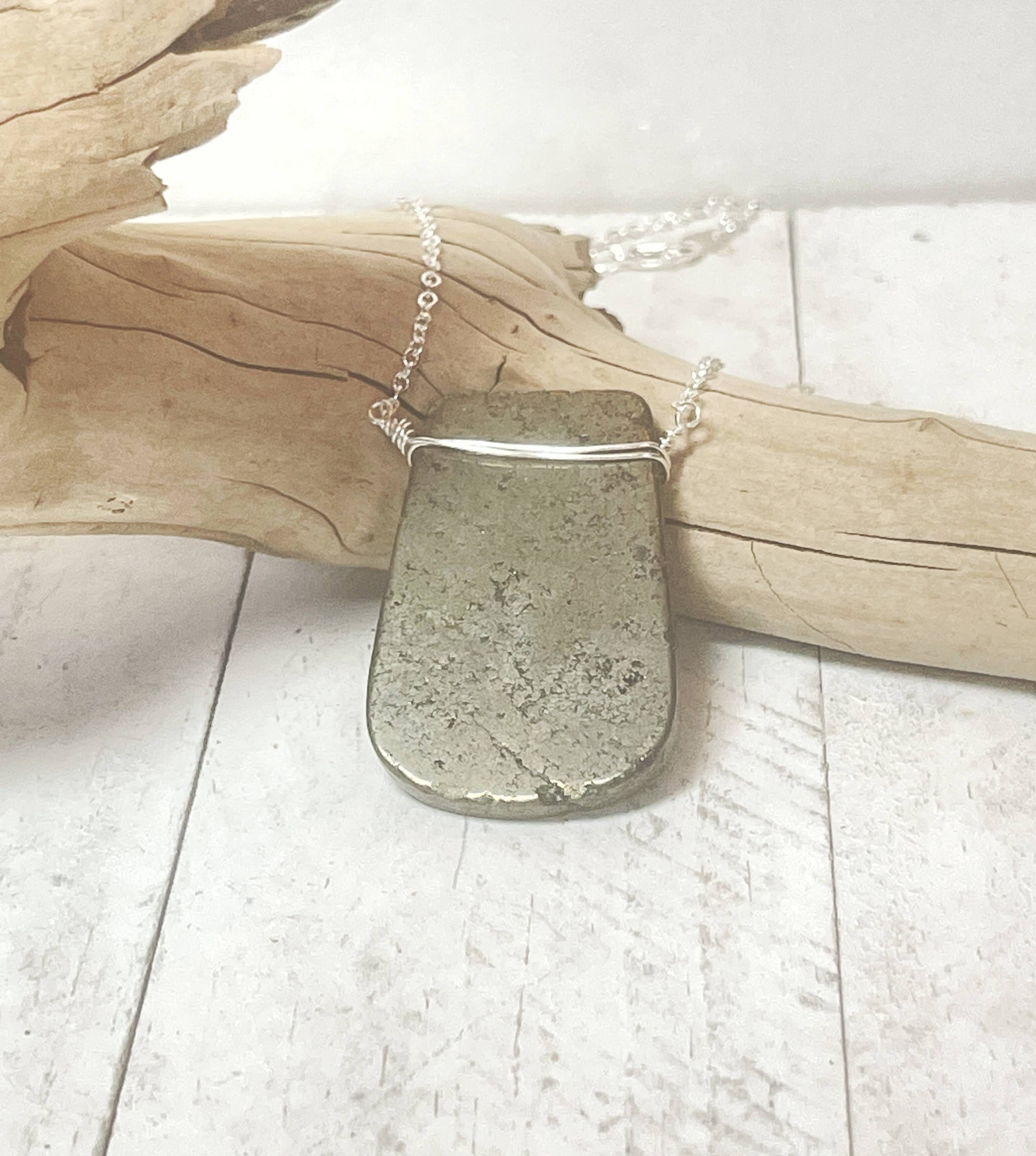 Rage Gems & Jewelry - Wholesale Pendant/Charm Necklace - Pyrite Slab Necklace1
