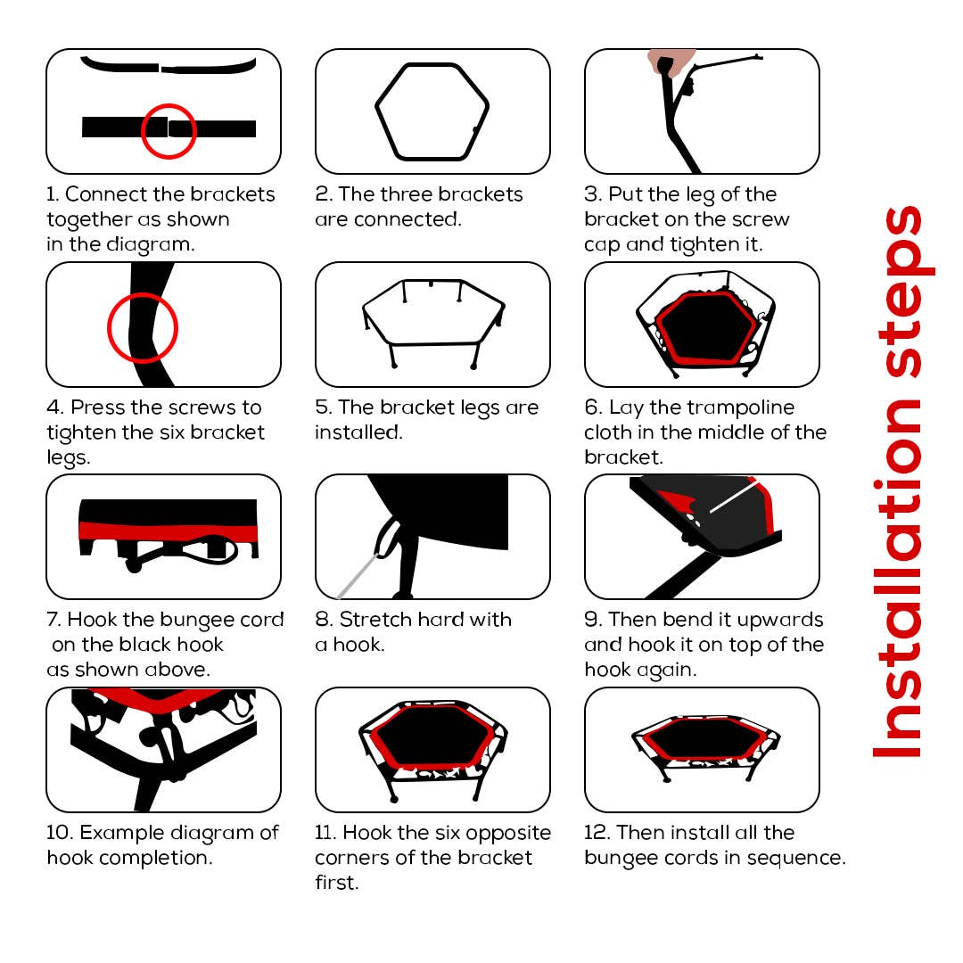 Mtistanbul LTD – wholesale Sporting accessories – Durable Hexagonal Fitness Trampoline with Adjustable Handle – Ideal for Fun and Safe Home Workouts7