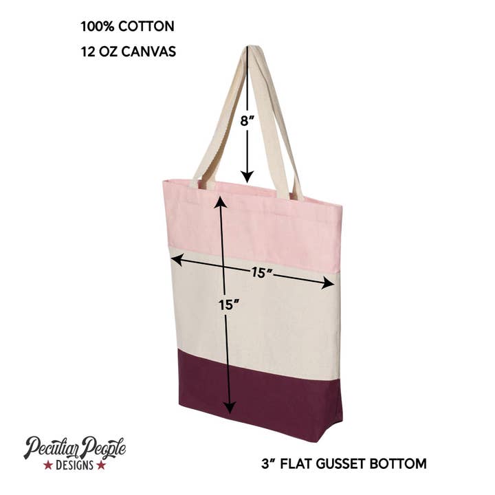 Peculiar People Designs - Wholesale Tote Bag - Women's - One Side Custom Printed Tri-Color Tote Bags3