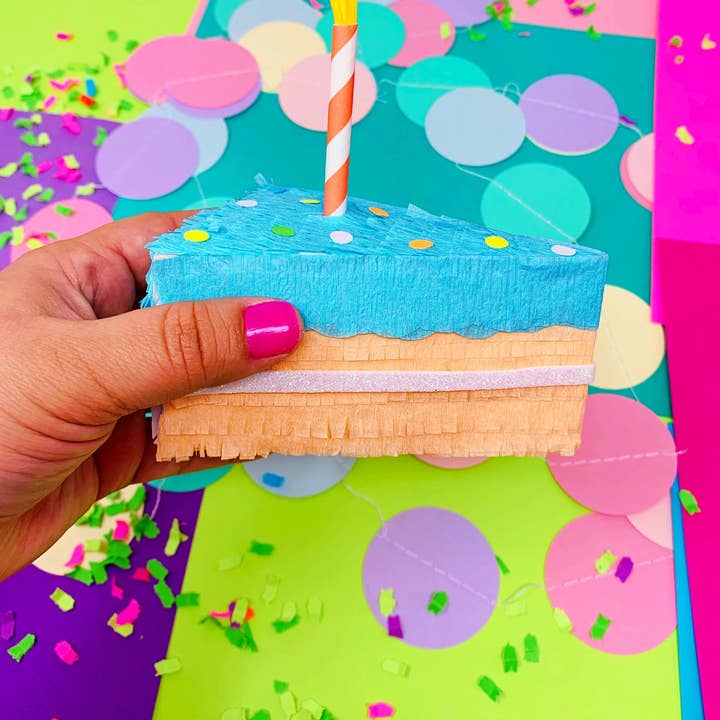 My Soiree Designs - Wholesale Party Favor - Mini Cake Slice Piñata for Birthdays & Celebrations8