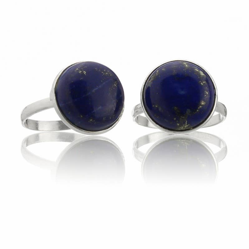 UniArt - Wholesale Cocktail/Statement Ring - 925 silver ring with natural stone, round model b...3