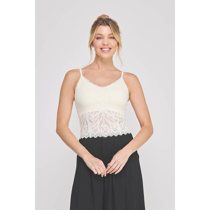 Padded Floral Laced Bralette for wholesale by Allie Rose