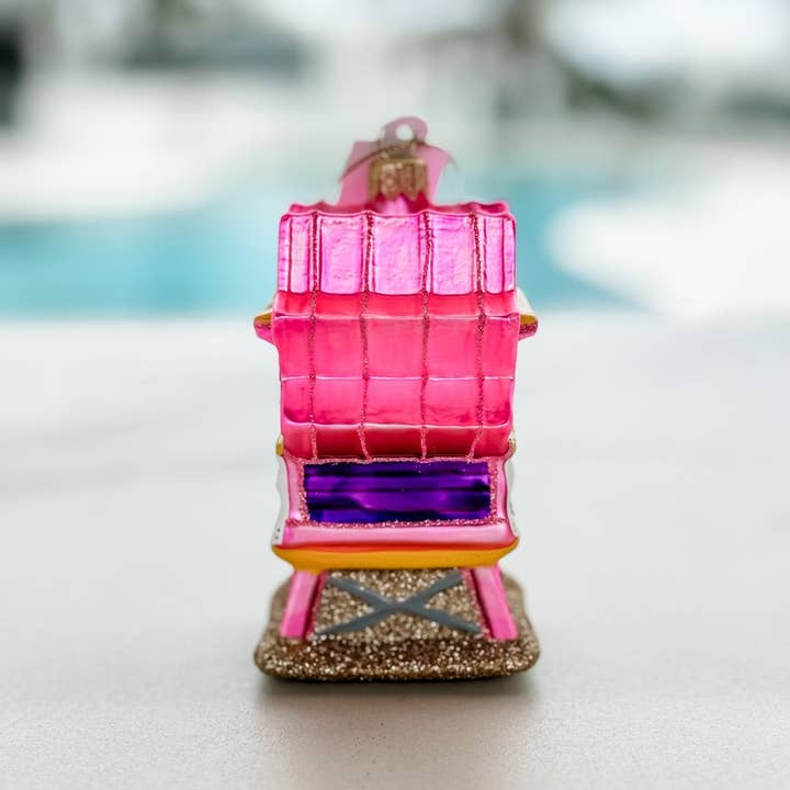 DECO X MIA - Wholesale Ornament - Miami Beach Lifeguard Tower Ornament (Pink)3